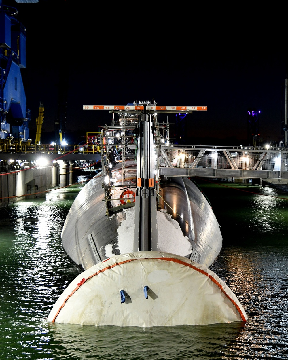 USS Cheyenne Dry Dock Flooding