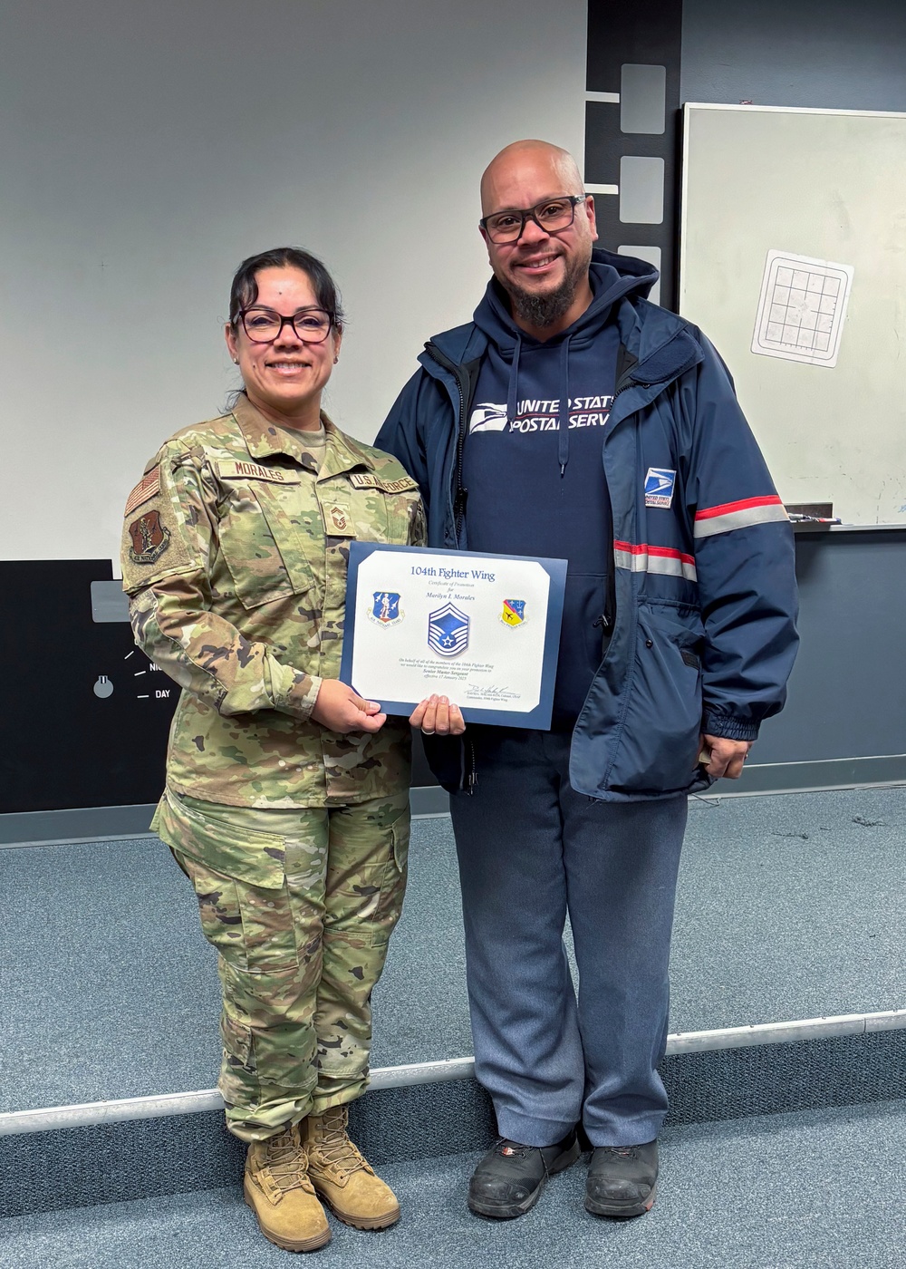 104th Fighter Wing promotes Morales to Senior Master Sergeant