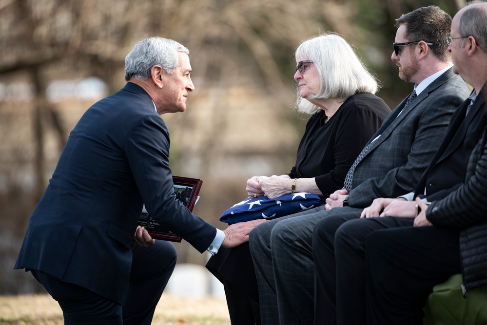 Military Funeral Honors with Funeral Escort are Conducted for U.S. Navy Seaman 1st Class Aaron L. McMurtrey in Section 69