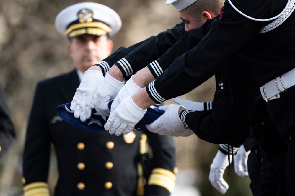 Military Funeral Honors with Funeral Escort are Conducted for U.S. Navy Seaman 1st Class Aaron L. McMurtrey in Section 69