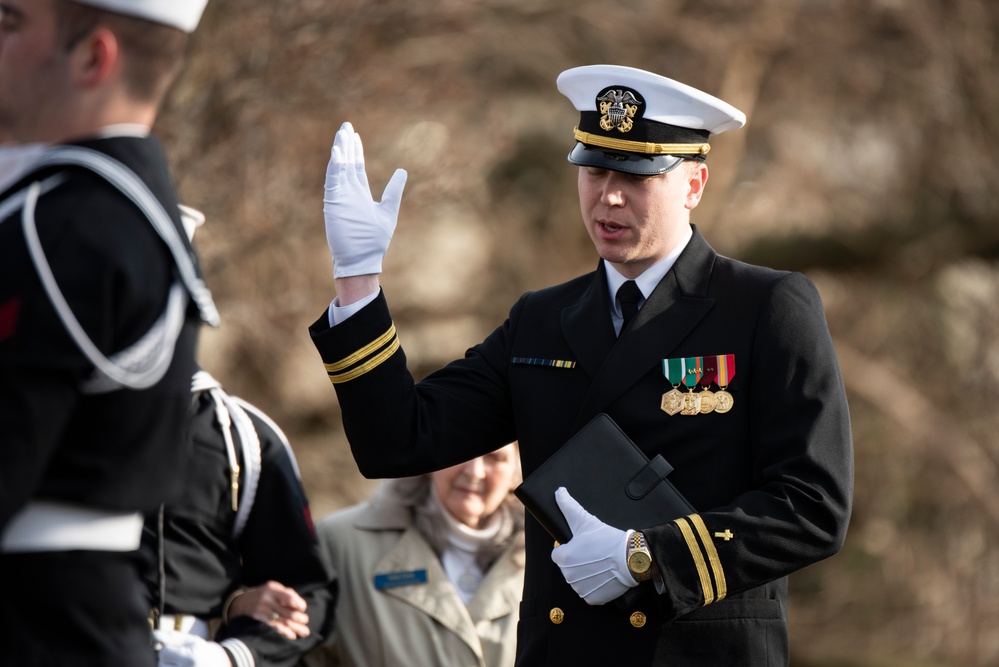 Military Funeral Honors with Funeral Escort are Conducted for U.S. Navy Seaman 1st Class Aaron L. McMurtrey in Section 69