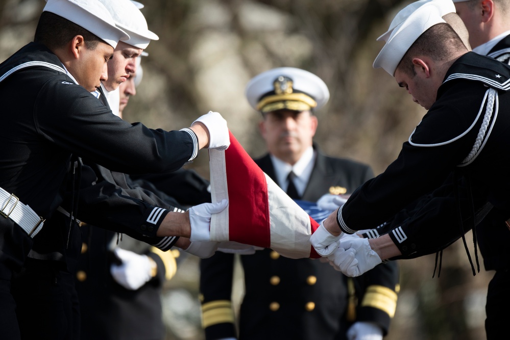 Military Funeral Honors with Funeral Escort are Conducted for U.S. Navy Seaman 1st Class Aaron L. McMurtrey in Section 69