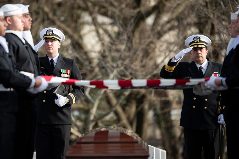 Military Funeral Honors with Funeral Escort are Conducted for U.S. Navy Seaman 1st Class Aaron L. McMurtrey in Section 69