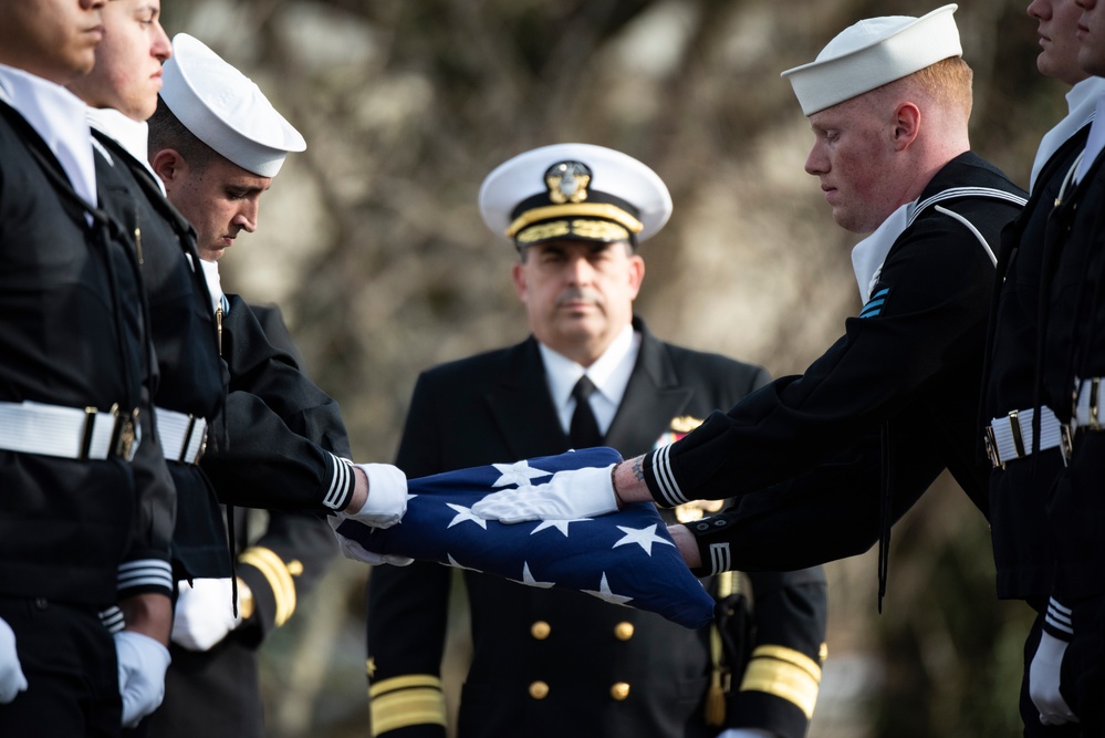 Military Funeral Honors with Funeral Escort are Conducted for U.S. Navy Seaman 1st Class Aaron L. McMurtrey in Section 69