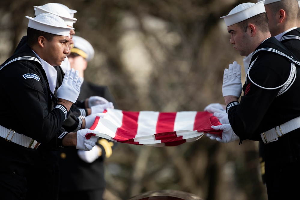 Military Funeral Honors with Funeral Escort are Conducted for U.S. Navy Seaman 1st Class Aaron L. McMurtrey in Section 69