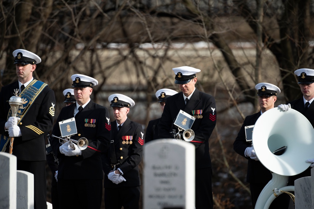 Military Funeral Honors with Funeral Escort are Conducted for U.S. Navy Seaman 1st Class Aaron L. McMurtrey in Section 69