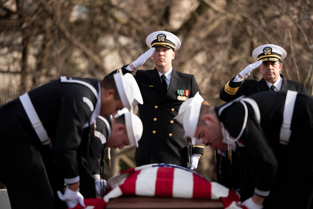 Military Funeral Honors with Funeral Escort are Conducted for U.S. Navy Seaman 1st Class Aaron L. McMurtrey in Section 69