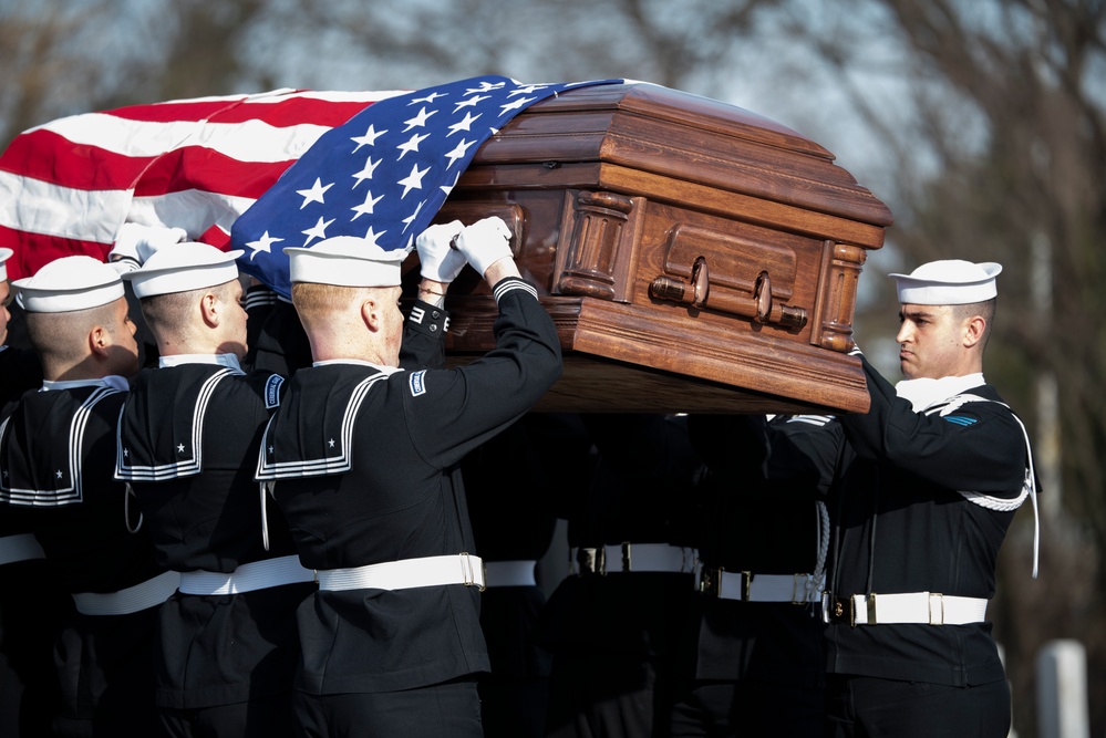 Military Funeral Honors with Funeral Escort are Conducted for U.S. Navy Seaman 1st Class Aaron L. McMurtrey in Section 69