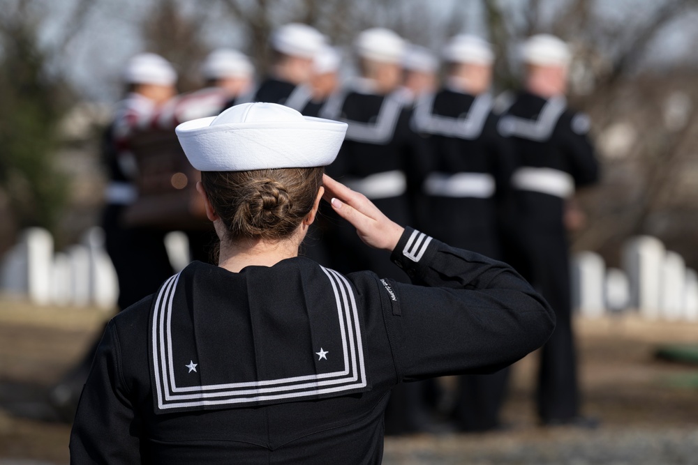 Military Funeral Honors with Funeral Escort are Conducted for U.S. Navy Seaman 1st Class Aaron L. McMurtrey in Section 69