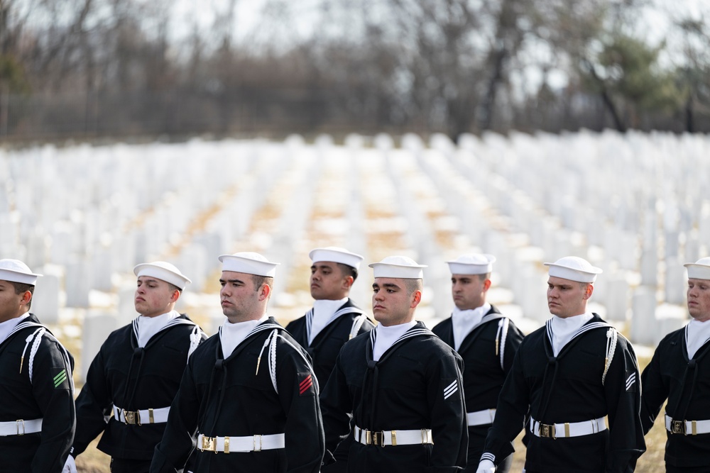 Military Funeral Honors with Funeral Escort are Conducted for U.S. Navy Seaman 1st Class Aaron L. McMurtrey in Section 69