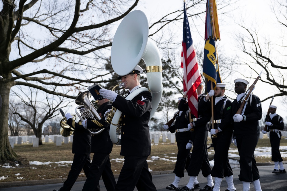 Military Funeral Honors with Funeral Escort are Conducted for U.S. Navy Seaman 1st Class Aaron L. McMurtrey in Section 69