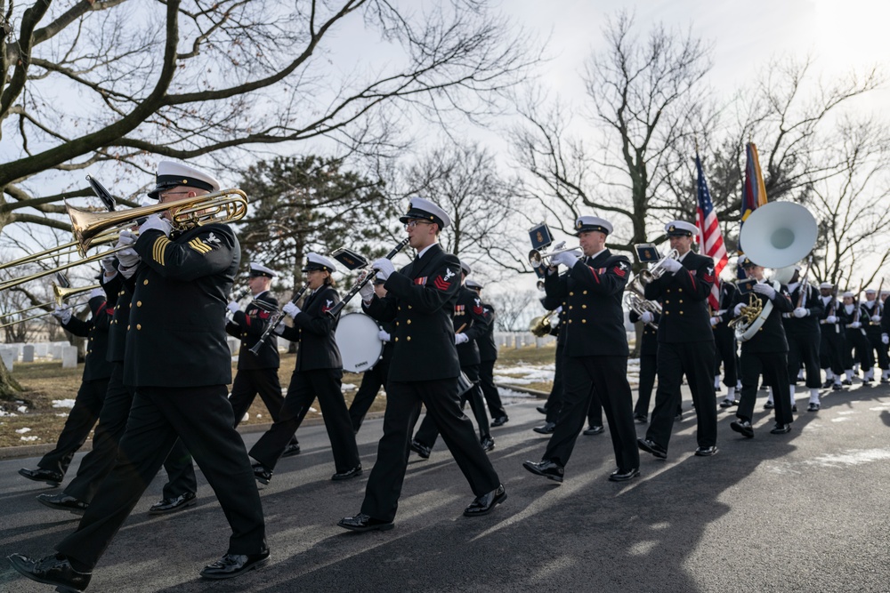 Military Funeral Honors with Funeral Escort are Conducted for U.S. Navy Seaman 1st Class Aaron L. McMurtrey in Section 69