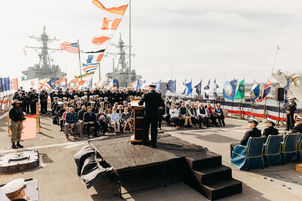 USS Russell Change of Command January 2025