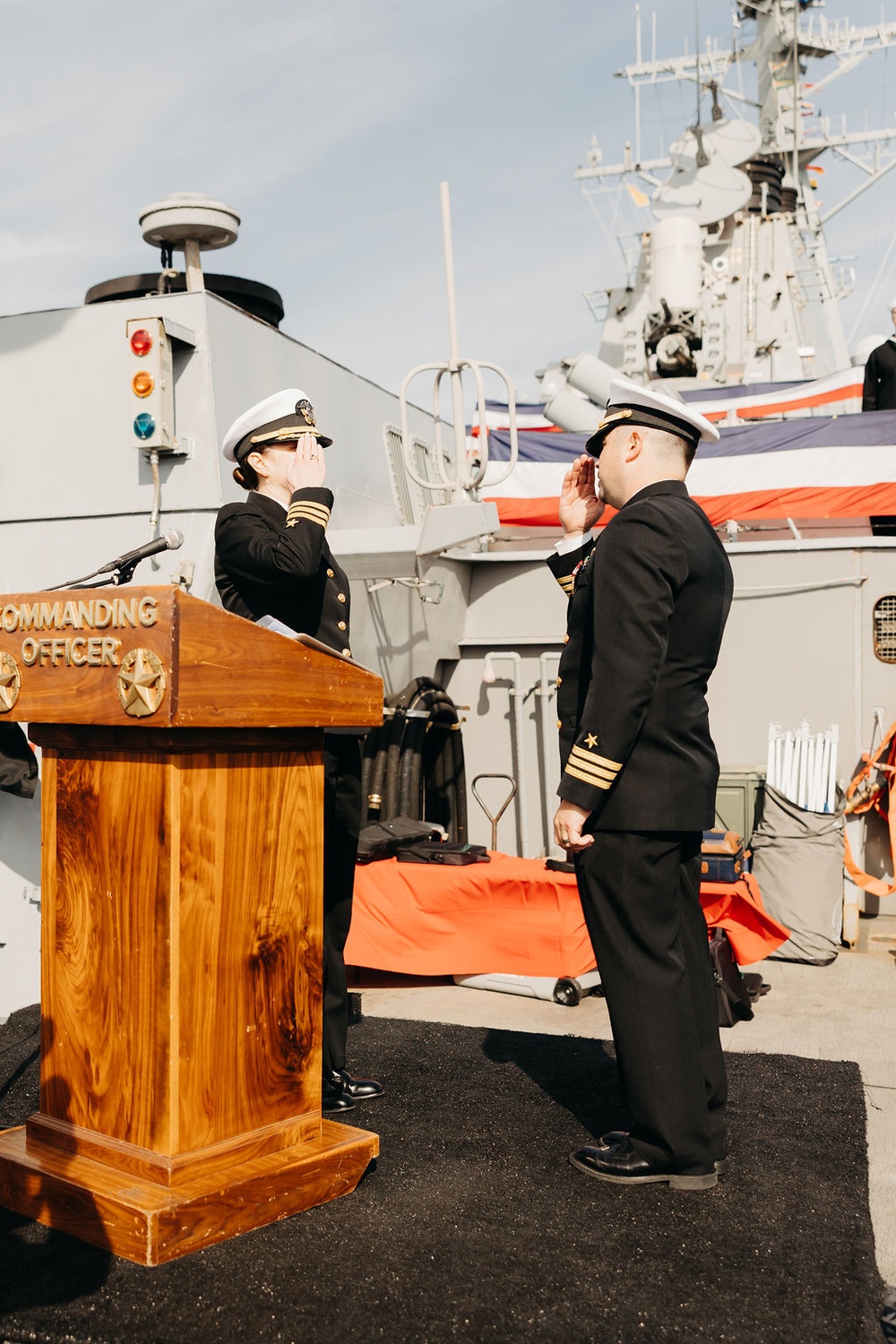 USS Russell Change of Command January 2025