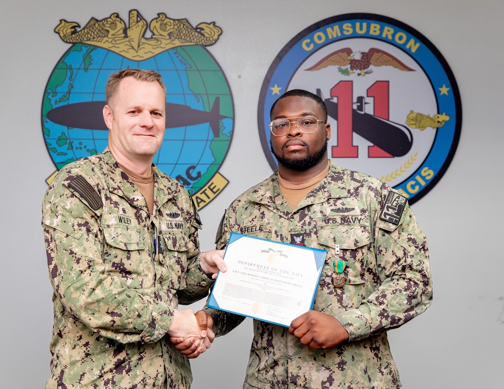 Commander Submarine Squadron 11 Awards-At-Quarters