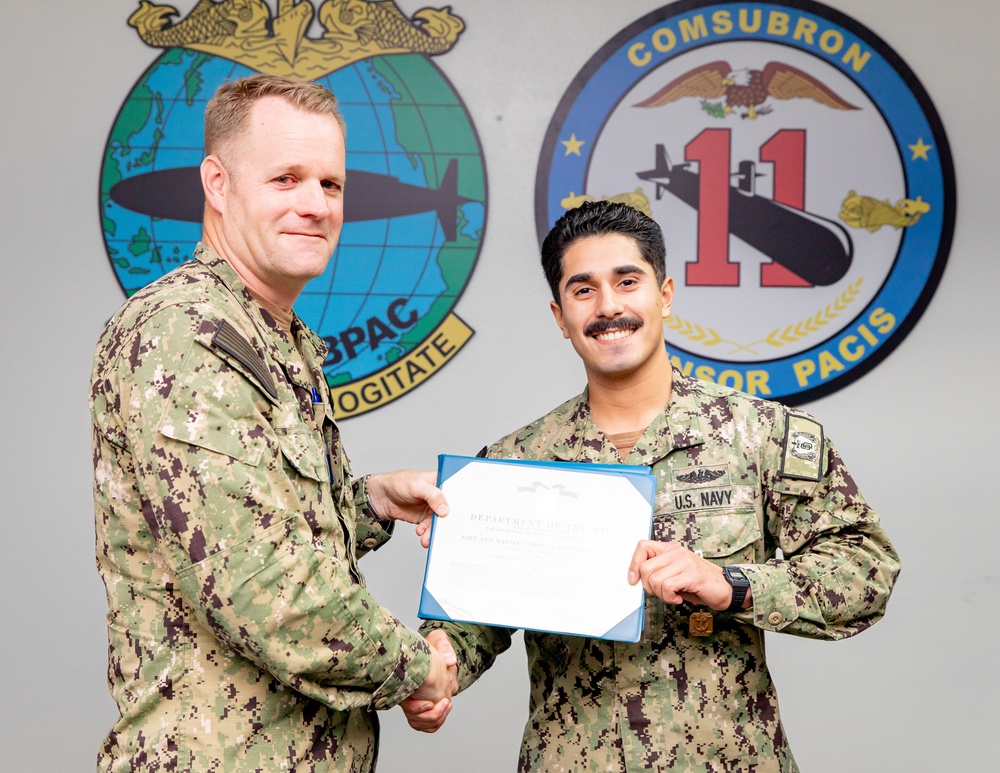 Commander Submarine Squadron 11 Awards-At-Quarters