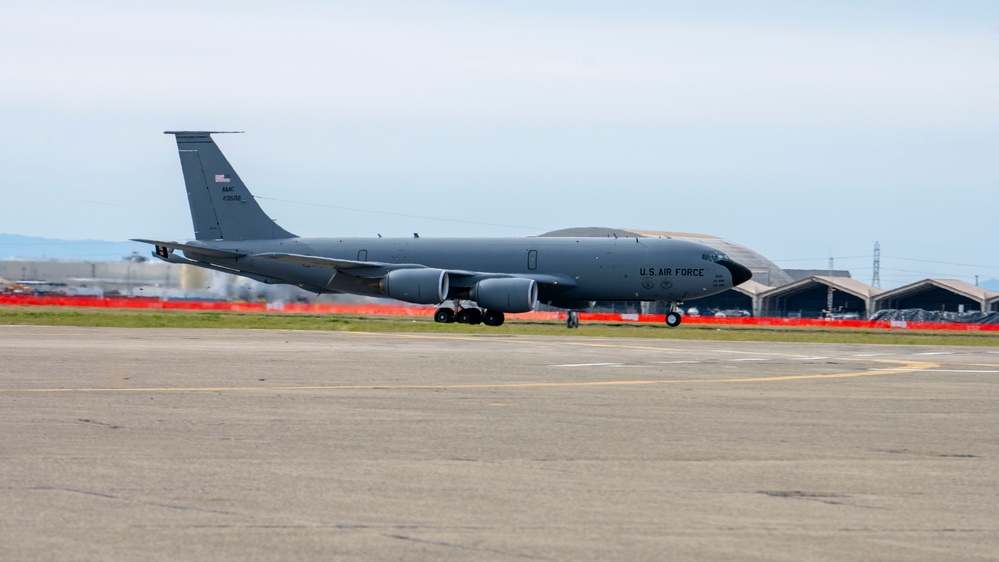 Air Mobility Command’s AMXS and MXS Airmen ensure KC-135 Stratotankers stay mission ready during Bamboo Eagle 25-1