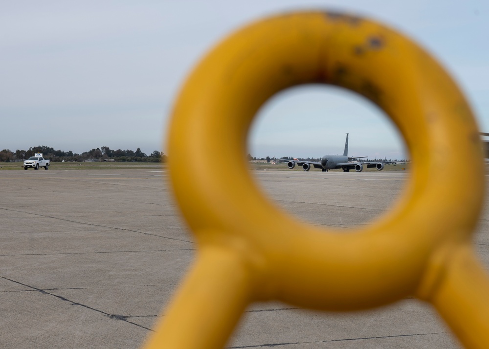 Air Mobility Command’s AMXS and MXS Airmen ensure KC-135 Stratotankers stay mission ready during Bamboo Eagle 25-1