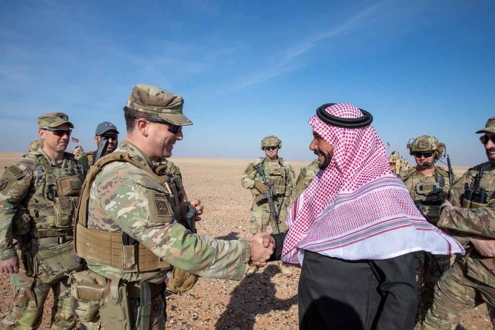 Coalition forces part take in talks with local Bedouin leaders