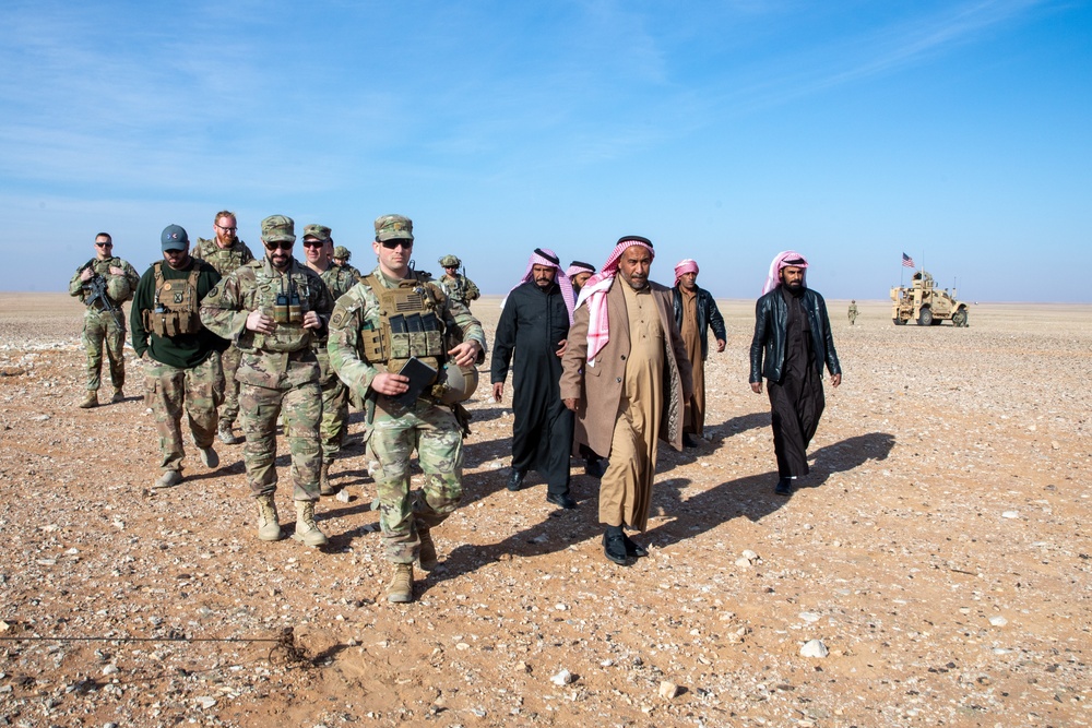 Coalition forces part take in talks with local Bedouin leaders