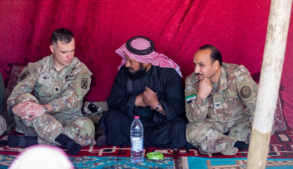 Coalition forces part take in talks with local Bedouin leaders