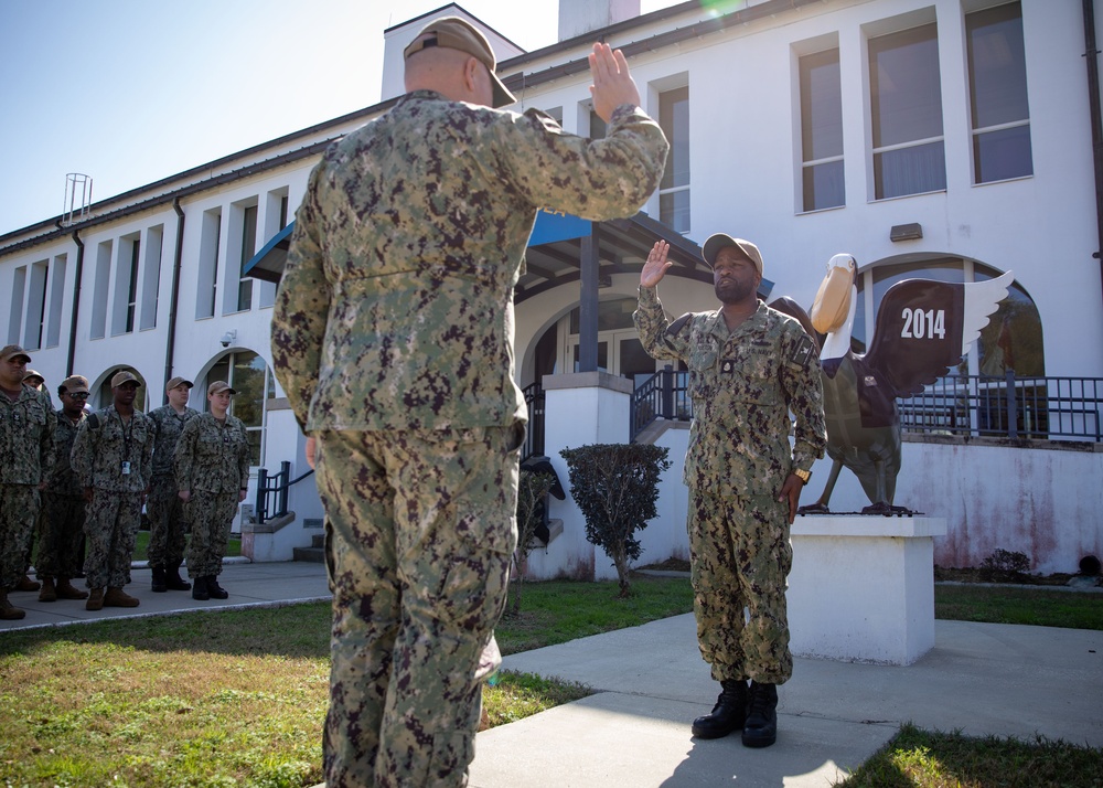 Chief Retail Specialist Reenlists at NAS Pensacola