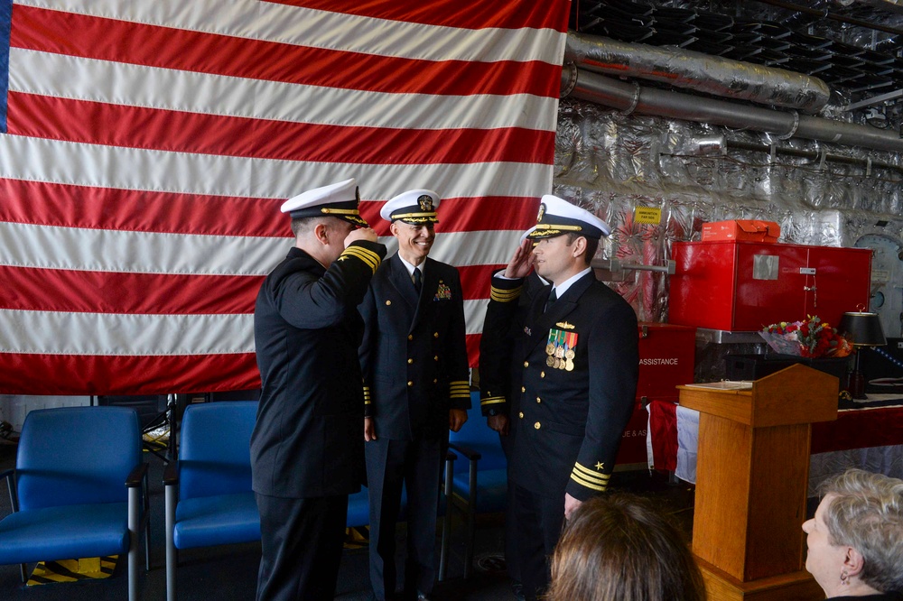 USS Savannah (LCS 28) Blue Crew Conducts Change of Command