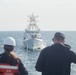 USCGC Active crewmembers conduct a towing and astern refueling exercise