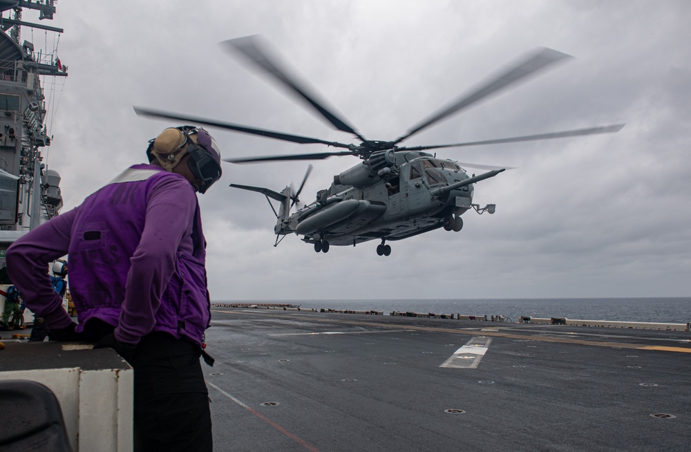 USS America (LHA 6) Conducts Flight Operations