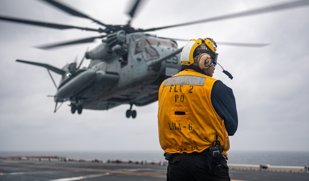 USS America (LHA 6) Conducts Flight Operations