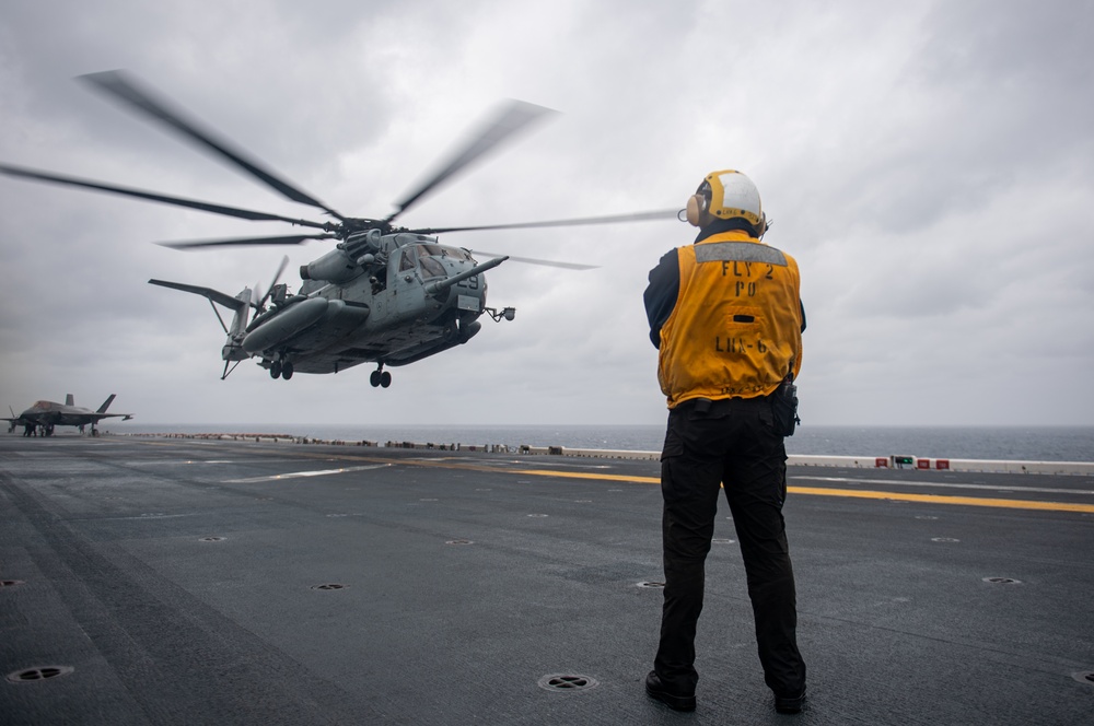 USS America (LHA 6) Conducts Flight Operations