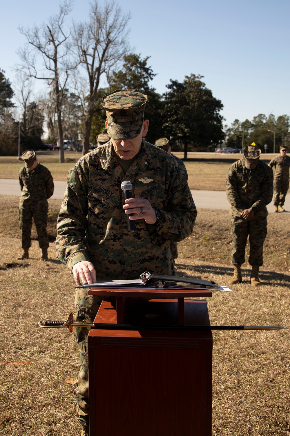 II MSB Marines Conduct Relief and Appointment Ceremony