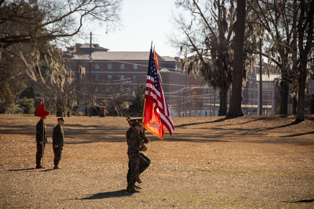 II MSB Marines Conduct Relief and Appointment Ceremony