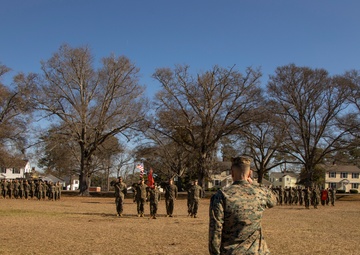 II MSB Marines Conduct Relief and Appointment Ceremony