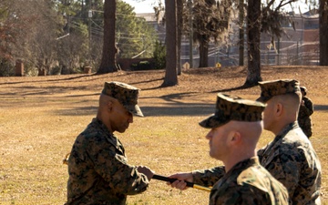 II MSB Marines Conduct Relief and Appointment Ceremony