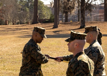 II MSB Marines Conduct Relief and Appointment Ceremony