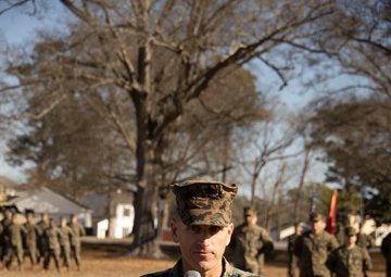 II MSB Marines Conduct Relief and Appointment Ceremony