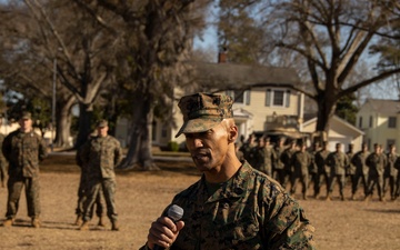 II MSB Marines Conduct Relief and Appointment Ceremony