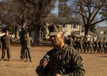 II MSB Marines Conduct Relief and Appointment Ceremony