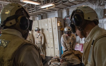 Sailors and Marines on USS America (LHA 6) Conduct Medical Training