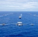 Carl Vinson Carrier Strike Group sails in formation with French Carrier Strike Group and Japan Maritime Self-Defense Force during Pacific Steller 2025