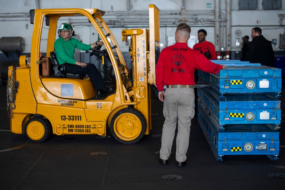 Nimitz Sailors Store Aviation Litter Pods