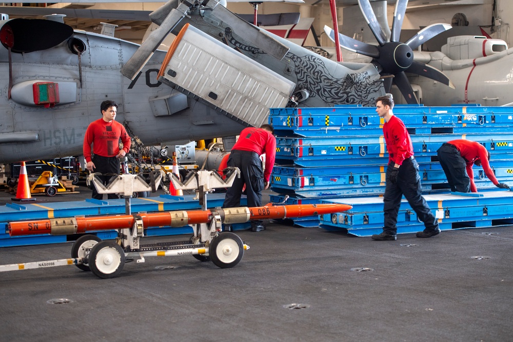 Nimitz Sailors Store Aviation Litter Pods