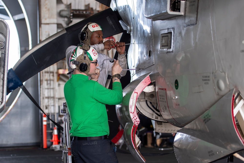 Nimitz Sailors Conduct Routine Maintenance