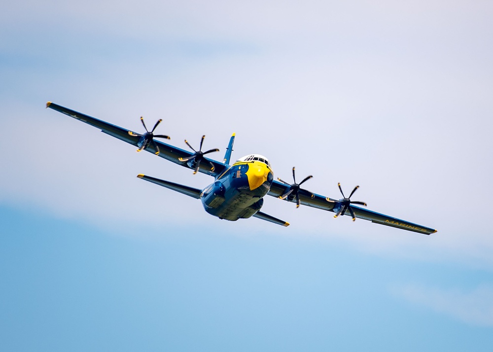 The Naval Flight Demonstration Squadron, the Blue Angels’ perform at the Cleveland National Air Show