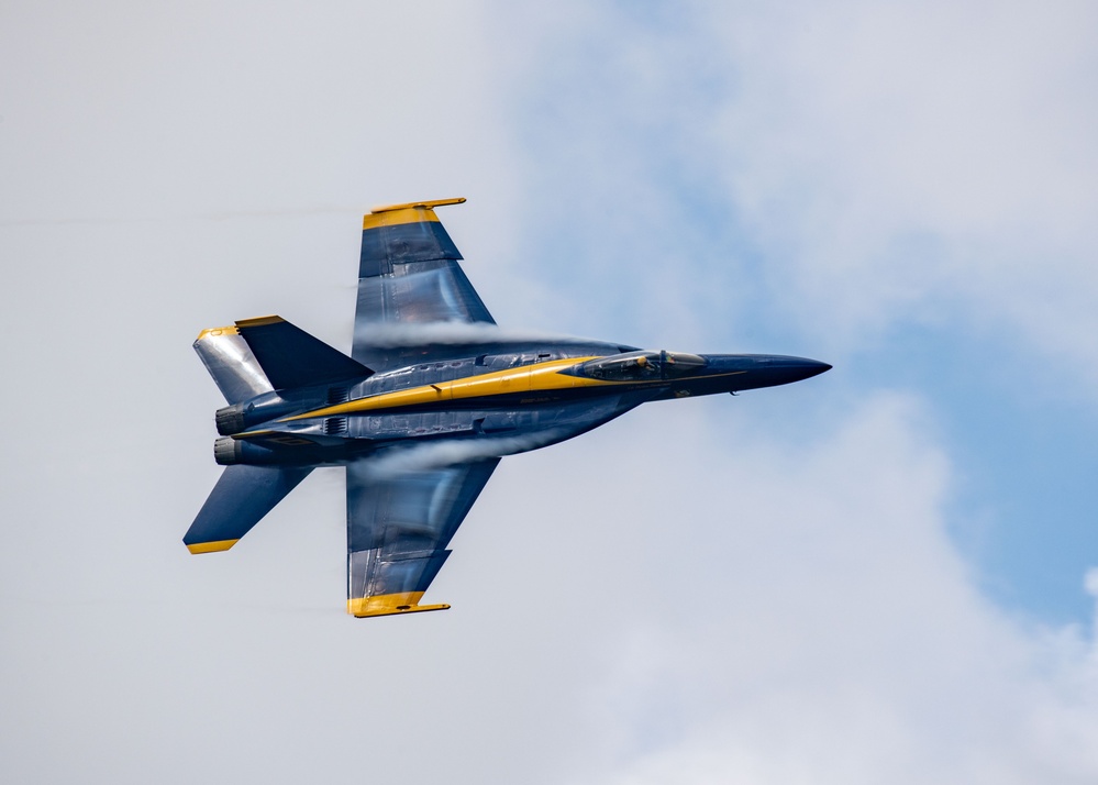 The Naval Flight Demonstration Squadron, the Blue Angels’ perform at the Cleveland National Air Show