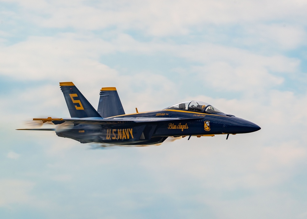 The Naval Flight Demonstration Squadron, the Blue Angels’ perform at the Cleveland National Air Show