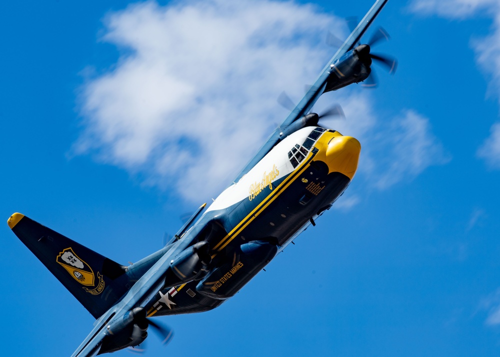 The Naval Flight Demonstration Squadron, the Blue Angels’ perform at the National Championship Air Races &amp; Air Show