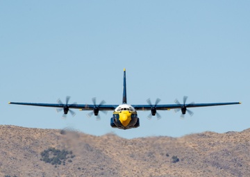 The Naval Flight Demonstration Squadron, the Blue Angels’ perform at the National Championship Air Races &amp; Air Show
