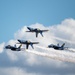 The Naval Flight Demonstration Squadron, the Blue Angels’ perform at the Wings Over Houston Air Show